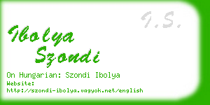 ibolya szondi business card